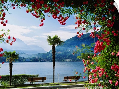 Italy, Lombardy, Como Lake, View of the lake near Tremezzo town