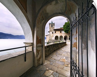 Italy, Lombardy, Leggiuno, Monastery of Santa Caterina del Sasso