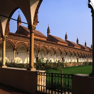 Italy, Lombardy, Pavia, Certosa di Pavia, the cloister