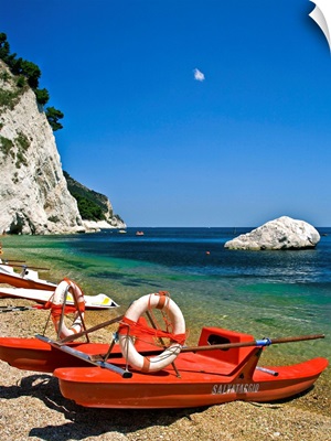 Italy, Marches, Adriatic sea, Ancona district, Spiaggia del Bo beach