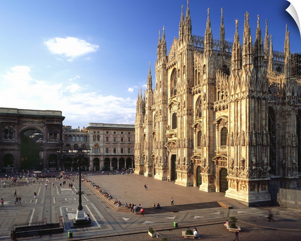 Italy, Milan , Duomo and the Galleria Vittorio Emanuele II