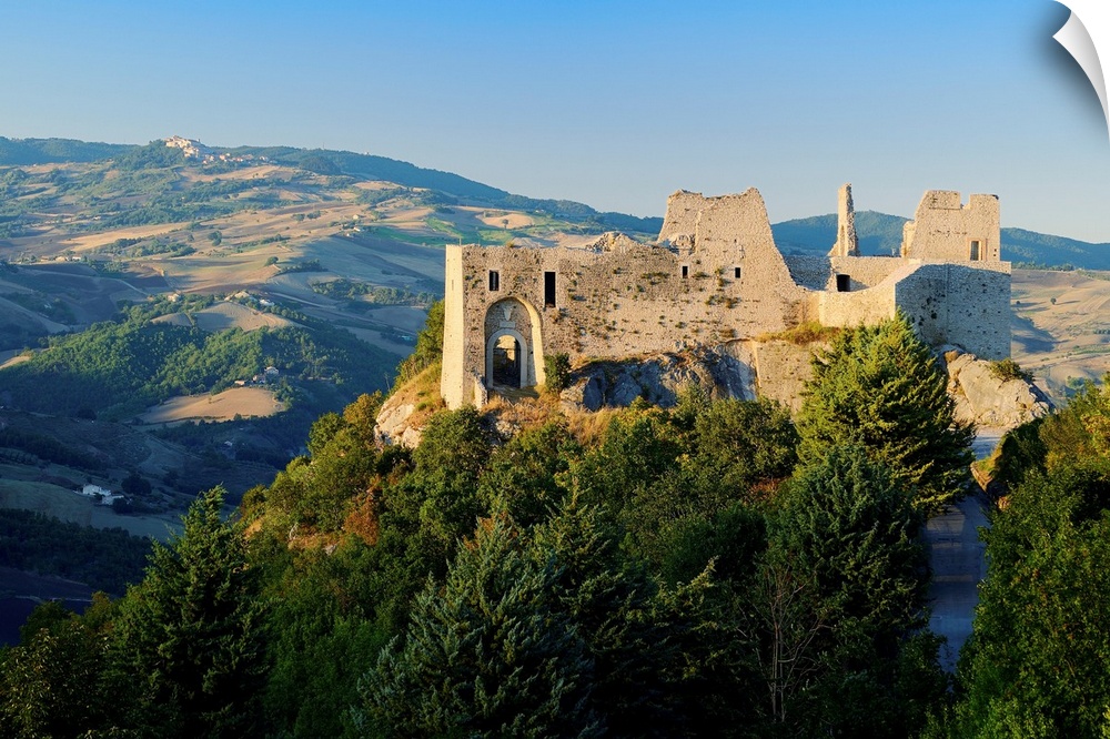 Italy, Molise, Campobasso district, Castropignano, Evoli castle.