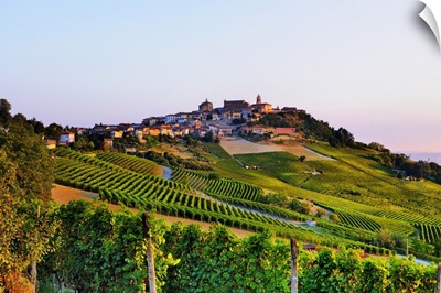 Italy, Piedmont, Cuneo District, Langhe, La Morra, Village And Vineyards
