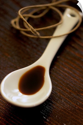Italy, Porcelain spoon to taste traditional balsamic vinegar