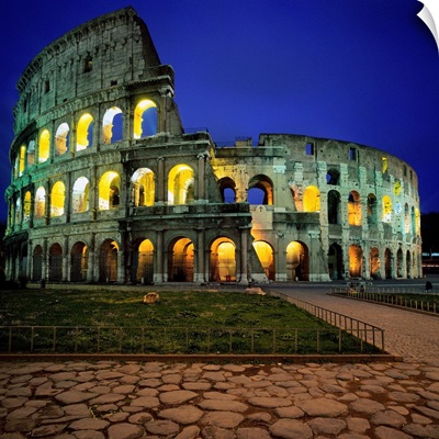 Italy, Rome, Coliseum, illuminated at night