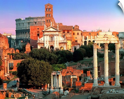 Italy, Rome, Forum and Coliseum