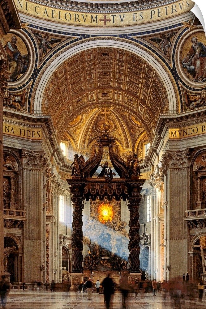 Italy, Rome, Saint Peter's Cathedral, Bernini's Baldacchino