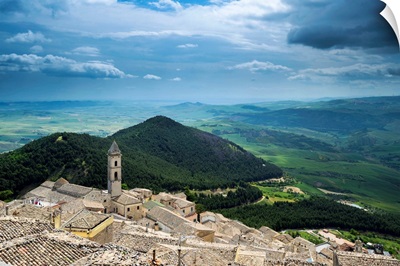 Italy, Sant'Agata di Puglia village from the castle