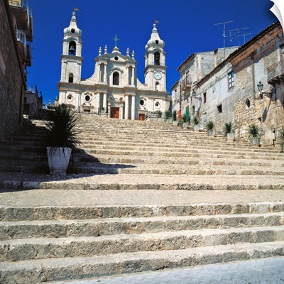 Italy, Sicily, Palma di Montechiaro, Palma di Montechiaro church in Agrigento county