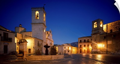 Italy, Sicily, Square of Palazzo Adriano