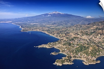 Italy, Sicily, Taormina, Spisone bay, Sant'Andrea cape, Mazzaro bay