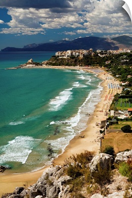 Italy, Sperlonga, View of the beach