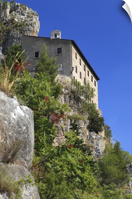 Italy, Sulmona, Mount Morrone and hermitage of Sant'Onofrio