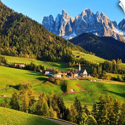 Italy, Trentino-Alto Adige, South Tyrol, Val Di Funes, Santa Maddalena, Alps, Dolomites