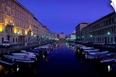 Italy, Trieste, Canal Grande and San Antonio church