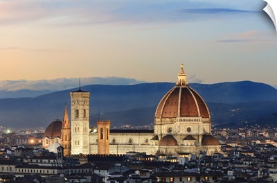 Italy, Tuscany, Duomo Santa Maria Del Fiore With Giotto Bell Tower