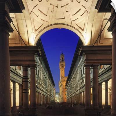 Italy, Tuscany, Florence, Palazzo Vecchio, Uffizi Gallery