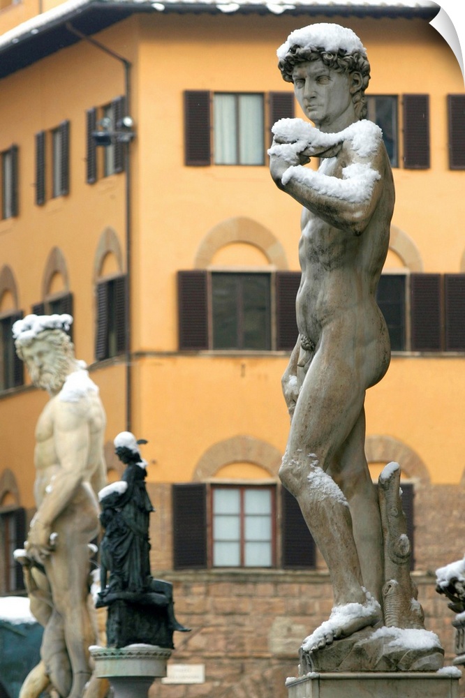 Italy, Tuscany, Florence, Piazza della Signoria, Michelangelo's David