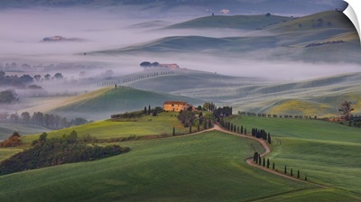 Italy, Tuscany, Siena District, Orcia Valley, Landscape Of The Val D'orcia