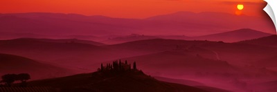 Italy, Tuscany, Siena, San Quirico d'Orcia, typical landscape