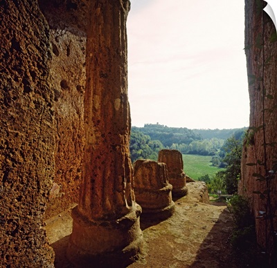 Italy, Tuscany, Sovana, Etruscan necropolis, Tomba Ildebranda