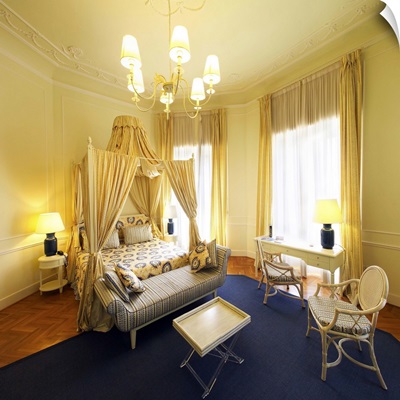 Italy, Tuscany, Versilia, Viareggio town, Grand Hotel Principe di Piemonte, bedroom