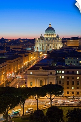Italy, Vatican City, Rome, St Peter's Basilica, Via della Conciliazione avenue
