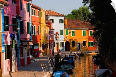 Italy, Veneto, Venetian Lagoon, Adriatic Coast, Venice, Burano, Typical houses