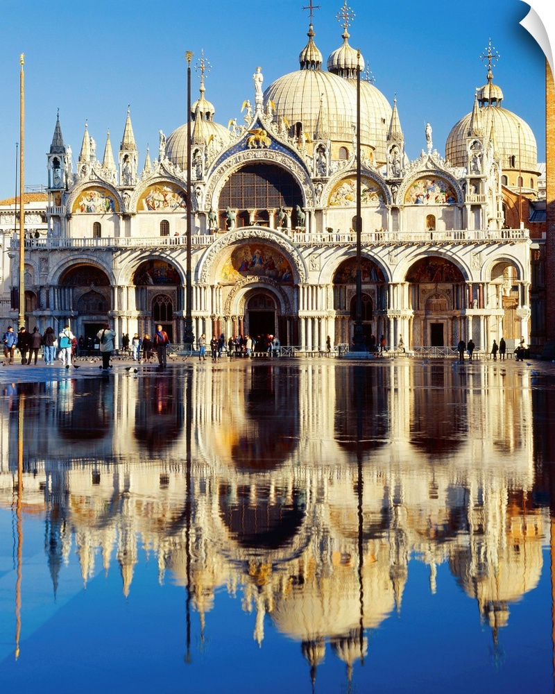 Italy, Venice, Basilica di San Marco and Square flooded
