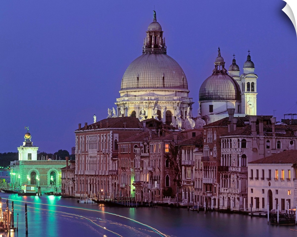 Italy, Venice, Santa Maria della Salute and Canal Grande