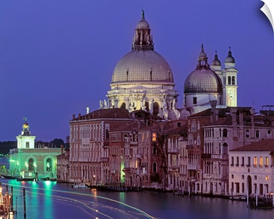 Italy, Venice, Santa Maria della Salute and Canal Grande
