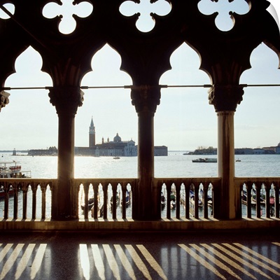 Italy, Venice, View from Palazzo Ducale towards Isola di San Giorgio