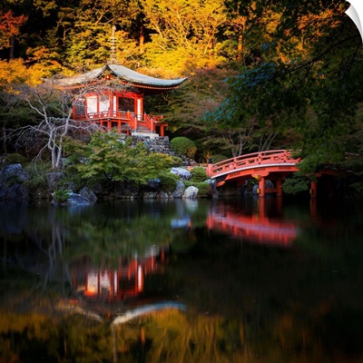 Japan, Kansai, Kyoto, Daigo Ji Temple In Eastern Kyoto At Sunset