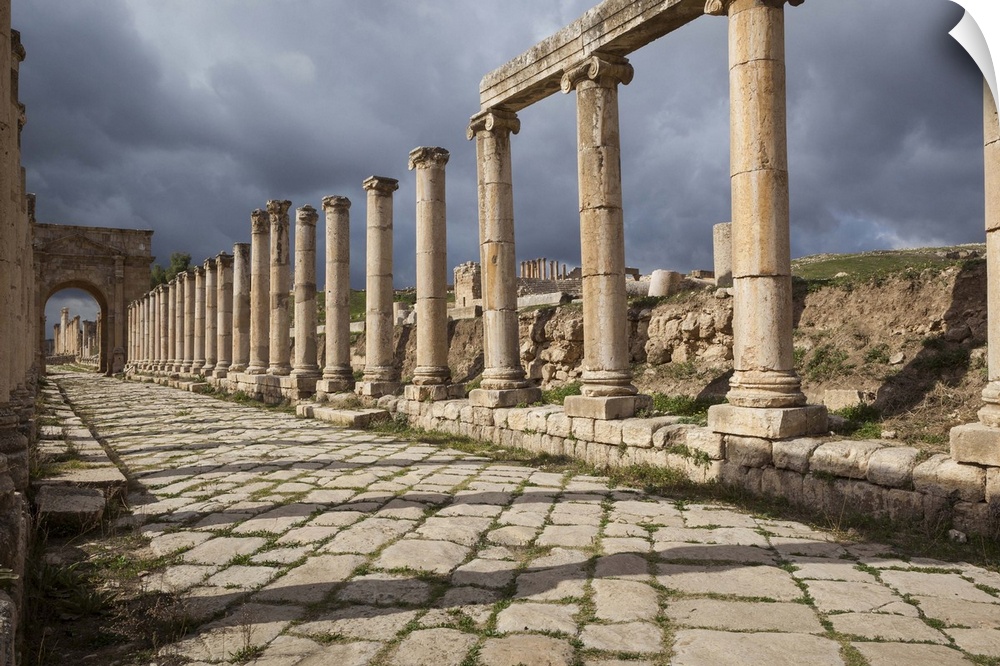 Jordan, Jerash, Gerasa, Ruins of an ancient Roman city.