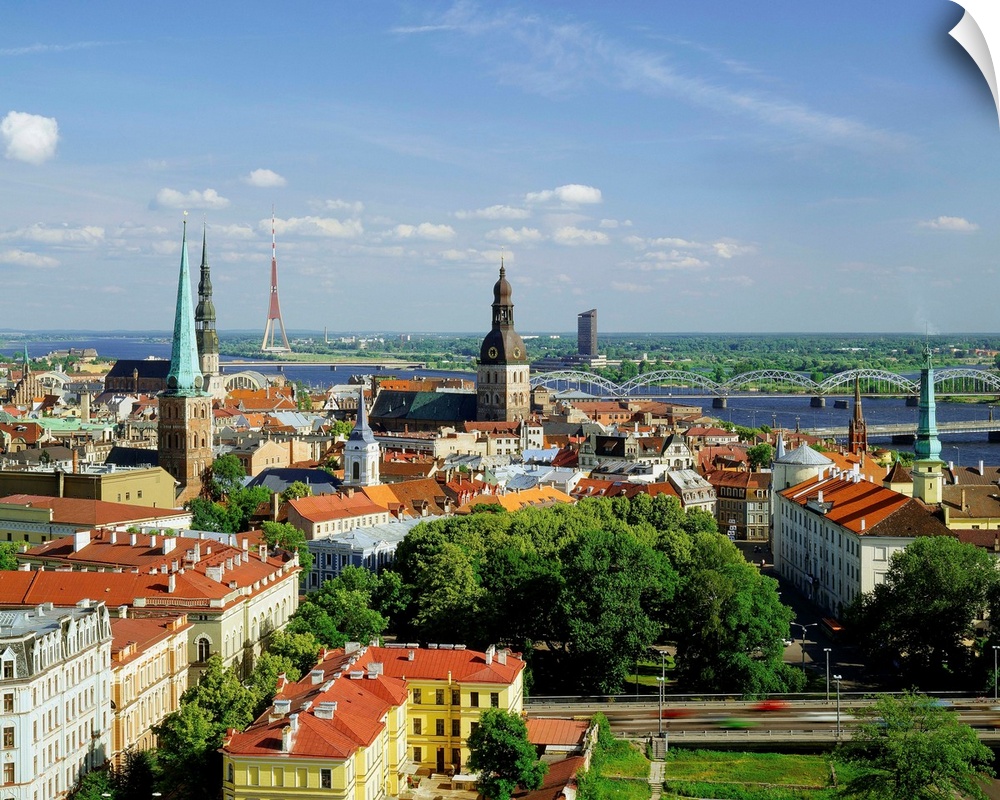 Latvia, Riga, View of the city