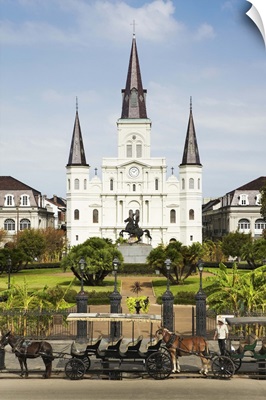 Louisiana, New Orleans, St Louis Cathedral on Jackson Square in the French Quarter