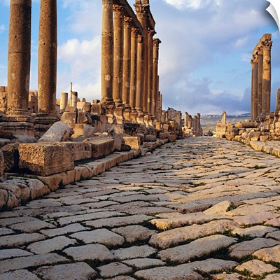 Middle East, Jordan, Jerash, old Roman ruins, the columns street (Cardo)