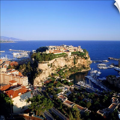 Monaco, Cote d'Azur, Port de Monaco and Port de Fontvieille