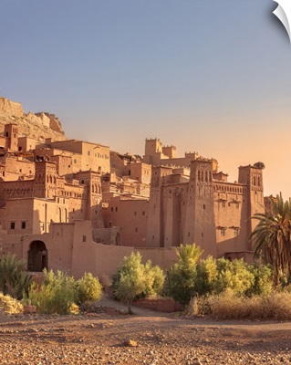 Morocco, Ouarzazate, Ait Benhaddou, Ait Ben Haddou Kasbah In The Early Morning Light