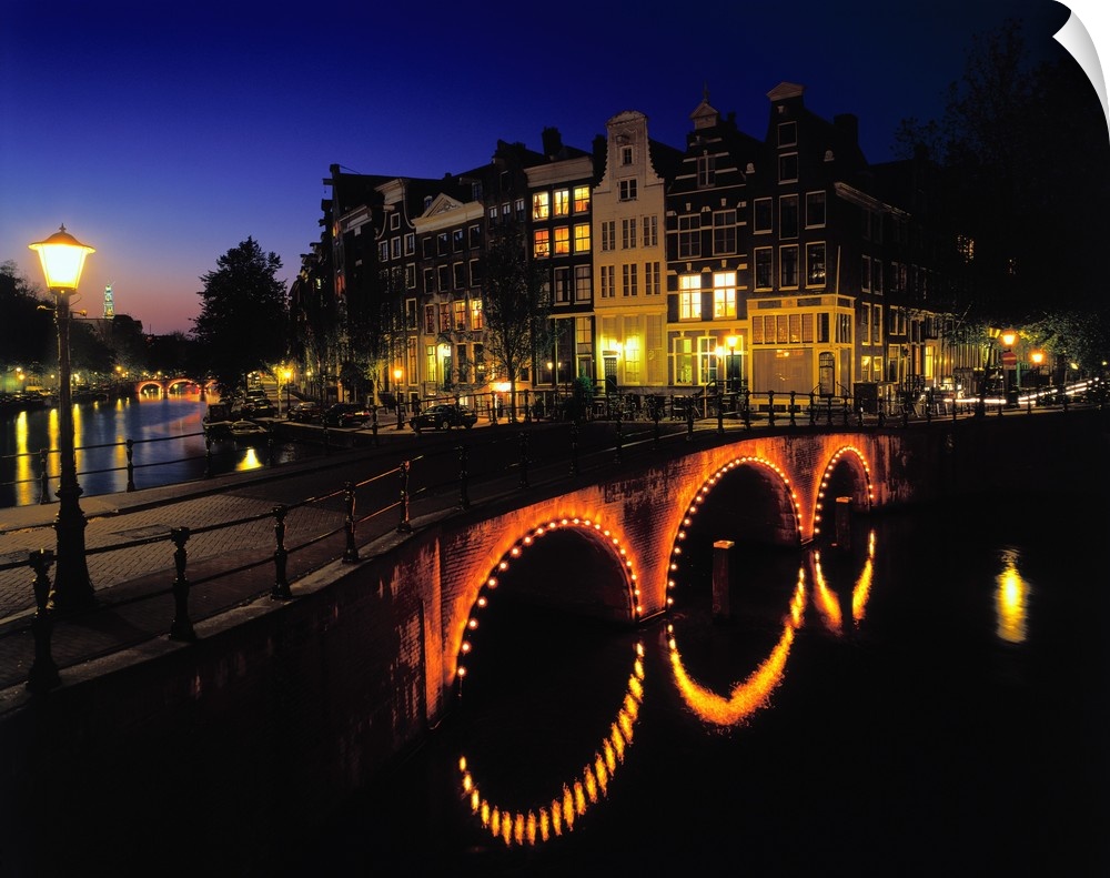 Netherlands, Amsterdam, Bridge on Keizergracht canal