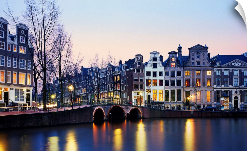 Netherlands, North Holland, Amsterdam, The Golden bend's palaces overlooking on the Herengracht channel