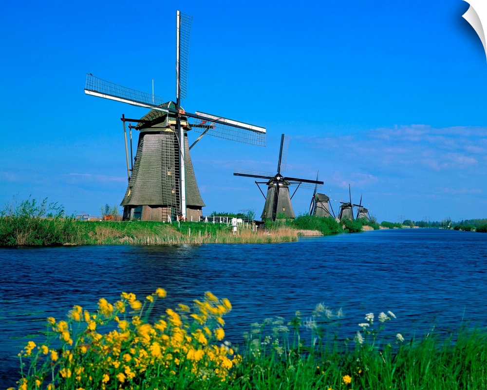 Netherlands, Kinderdijk, Windmills
