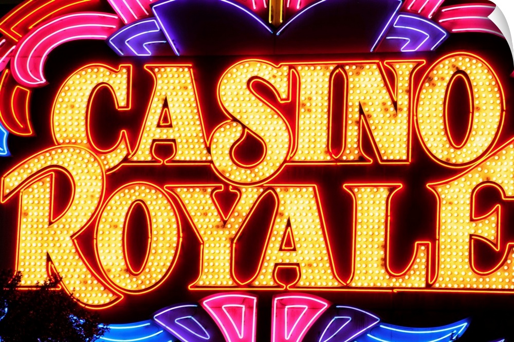 United States, USA, Nevada, Las Vegas, Casino Royale and Hotel, sign