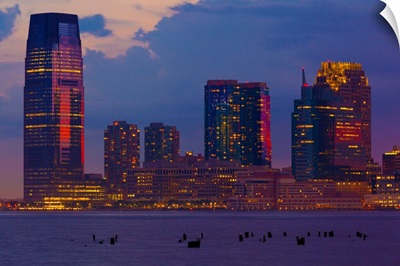 New Jersey, Hudson, View from Manhattan in the evening