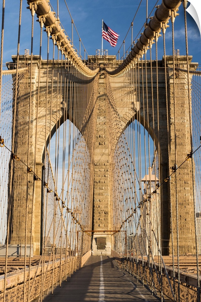 USA, New York City, Brooklyn, Brooklyn Bridge.