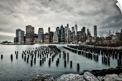 New York City, Downtown Skyline Seen From Brooklyn