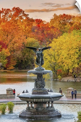 New York City, Manhattan, Central Park, Angel of the Waters fountain
