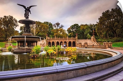 New York City, Manhattan, Central Park, Angel of the Waters Fountain, Bethesda Terrace