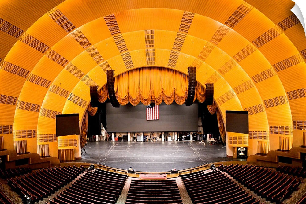 USA, New York City, Manhattan, Midtown, Rockefeller Center, Radio City Music Hall, Interior.