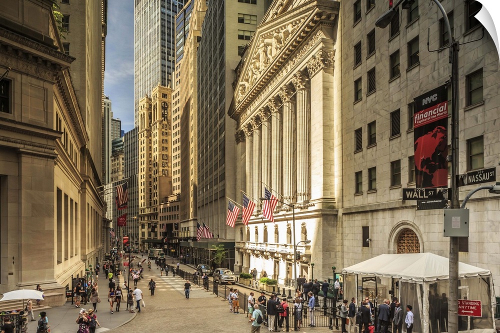 USA, New York City, Manhattan, Lower Manhattan, Wall Street, New York Stock Exchange, NYSE.